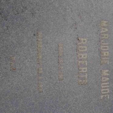ROBERTS Majorie Maude 1911-1974