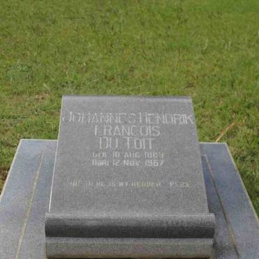 TOIT Johannes Hendrik Francois, du 1889-1967