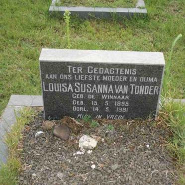 TONDER Louisa Susanna, van nee DE WINNAAR 1895-1981