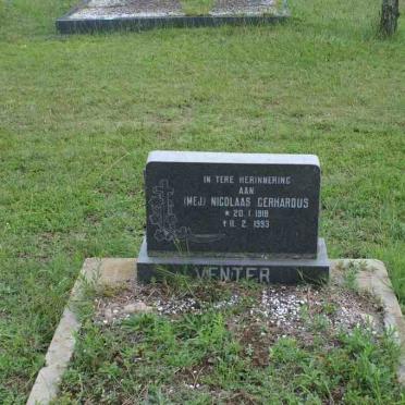 VENTER Nicolaas Gerhardus 1918-1993