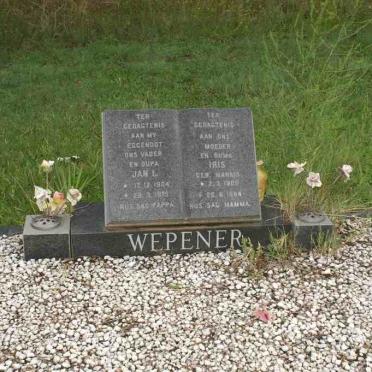 WEPENER Jan L. 1904-1975 &amp; Iris MARAIS 1909-1984