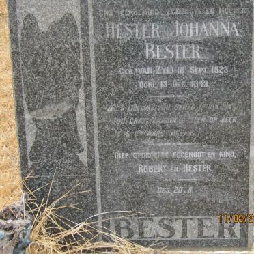 BESTER Hester Johanna nee VAN ZYL 1923-1949
