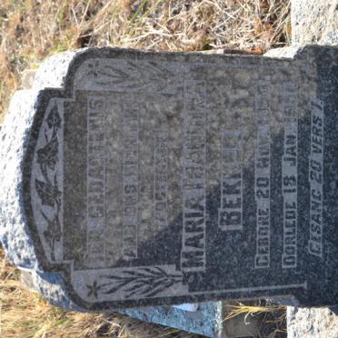 BEKKER Maria Francina 1950-1951
