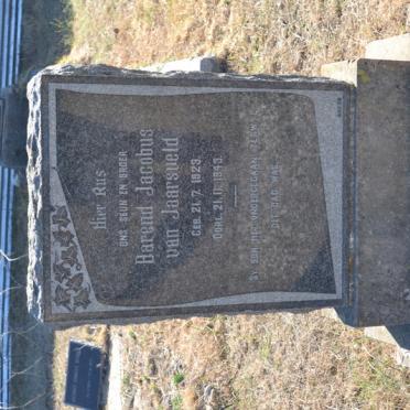 JAARSVELD Barend Jacobus, van 1923-1943