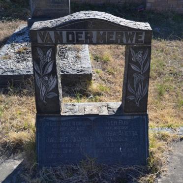MERWE Jacobus Johannes, van der 187?-1946 &amp; Jacoba Aletta VILJOEN -1949