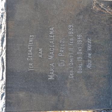 PREEZ Maria Magdalena, du nee SMIT 1859-1946