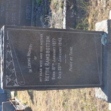 RAMSBOTTOM Hettie 1877-1943