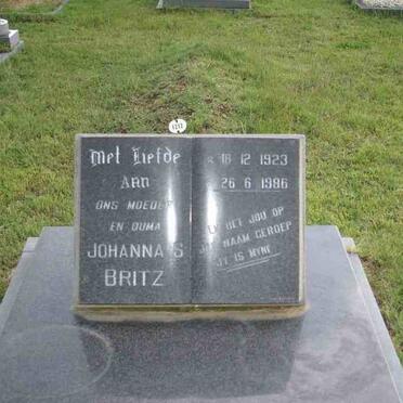 BRITZ Johanna S. 1923-1986
