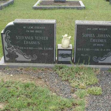 ERASMUS Stefanus Venter 1902-1963 &amp; Sophia Johanna DE BRUYN 1913-1971