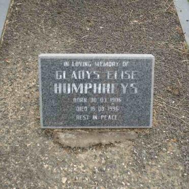 HUMPHREYS Gladys Elise 1906-1996