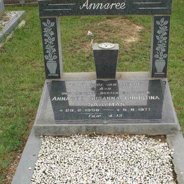 SAAYMAN Annareé Susanna Christina 1956-1977