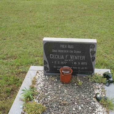VENTER Cecilia F. nee VAN WYK 1877-1972