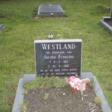 WESTLAND Jacoba Francina 1912-1986