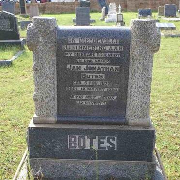 BOTES Jan Jonathan 1878-1938