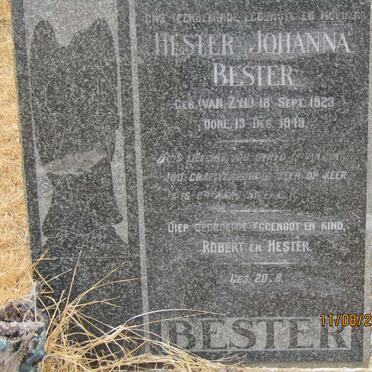 BESTER Hester Johanna nee VAN ZYL 1923-1949