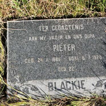 BLACKIE Pieter 1886-1920