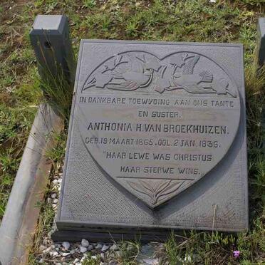 BROEKHUIZEN Anthonia H., van 1865-1936