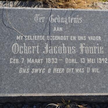 FOURIE Ockert Jacobus 1893-1942