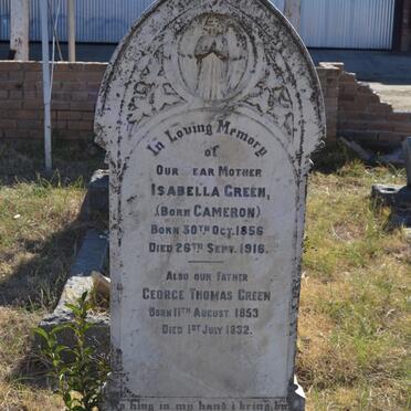 GREEN George Thomas 1853-1932 &amp; Isabella CAMERON 1856-1916