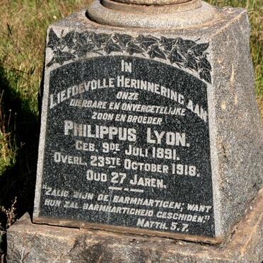 LYON Philippus 1891-1918