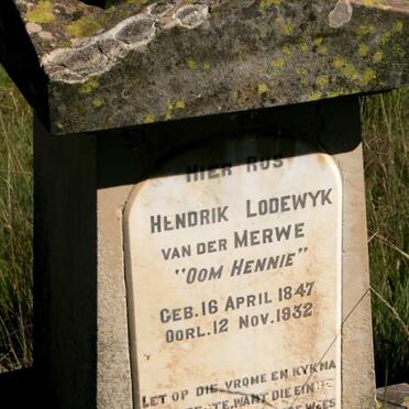 MERWE Hendrik Lodewyk, van der 1847-1932