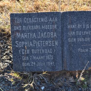 PIETERSEN Martha Jacoba Sophia nee BUITENDAG 1875-1947