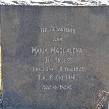 PREEZ Maria Magdalena, du nee SMIT 1859-1946