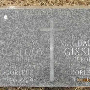 PLOOY Adriaan Nicolaas, du 1885-1948 &amp; Maria Magdalena GISSING 1889-1971