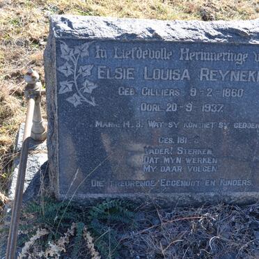 REYNEKE Elsie Louisa  nee CILLIERS 1860-1937
