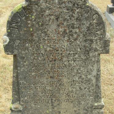 SWANEPOEL Anna Susanna nee WILKEN 1897-1945