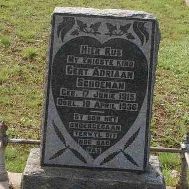SCHOEMAN Gert Adriaan 1915-1936