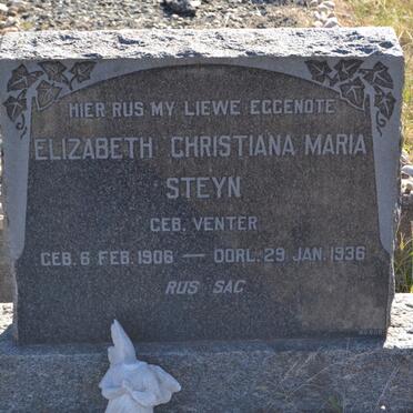 STEYN Elizabeth Christiana Maria nee VENTER 1906-1936