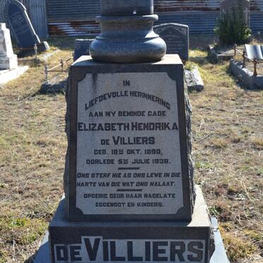 VILLIERS Elizabeth Hendrika, de 1890-1938