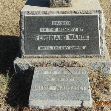 WANDE Ferdinand &amp; Alice Margaret
