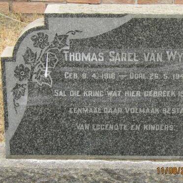 WYK Thomas Sarel, van 1916-1946