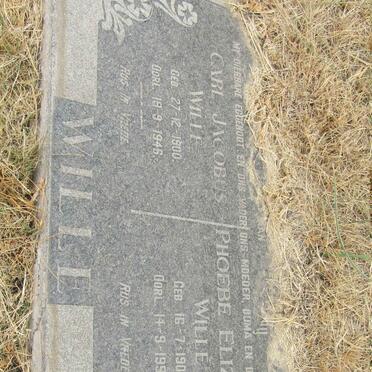 WILLE Carl Jacobus 1900-1946 &amp; Phoebe Elizabeth 1901-1993