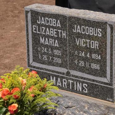 MARTINS Jacobus Victor 1894-1966 &amp; Jacoba Elizabeth Maria 1905-2001