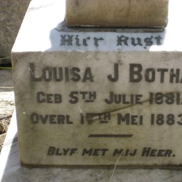 BOTHA Louisa J. 1881-1883