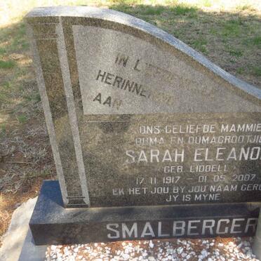 SMALBERGER Sarah Eleanor nee LIDDELL 1917-2007
