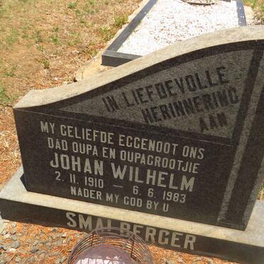 SMALBERGER Johan Wilhelm 1910-1983