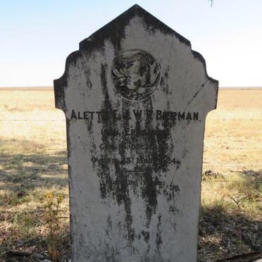 BIERMAN Aletta E.J.W.E. nee ERASMUS 18??-1924