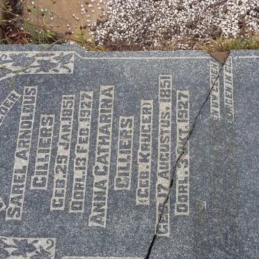 CILLIERS Sarel Arnoldus 1851-1927 &amp; Anna Catharina KRUGER 1851-1927