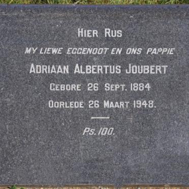 JOUBERT Adriaan Albertus 1884-1948