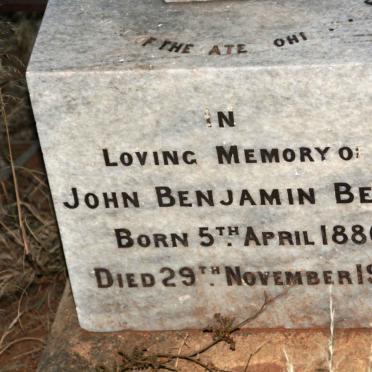 BELL John Benjamin 1880-1905