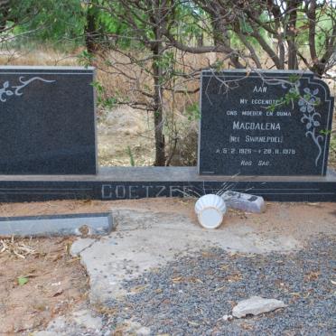 COETZEE Magdalena nee SWANEPOEL 1926-1979