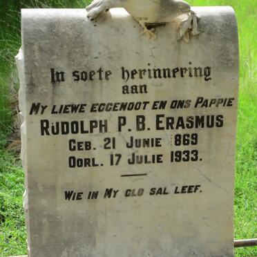 ERASMUS Rudolph P.B. 1869-1933