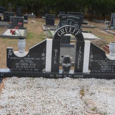 GREEFF Hendrik Ryk Benedictus 1910-1993 &amp; Isabella Johanna 1923-1992