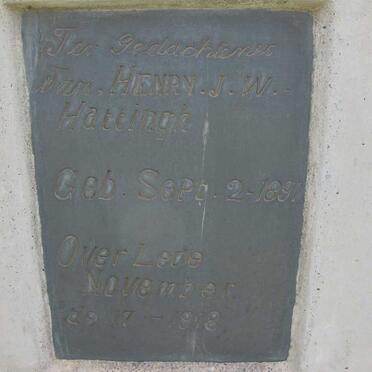 HATTINGH Henry J.W. 1891-1918
