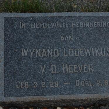 HEEVER Wynand Lodewikus, v.d. 1928-1936