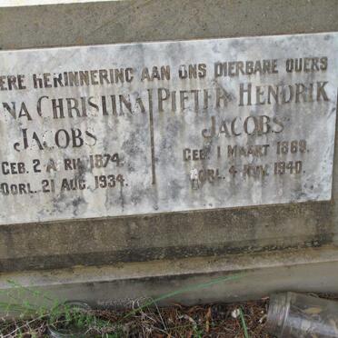 JACOBS Pieter Hendrik 1869-1940 &amp; Anna Christina 1874-1934